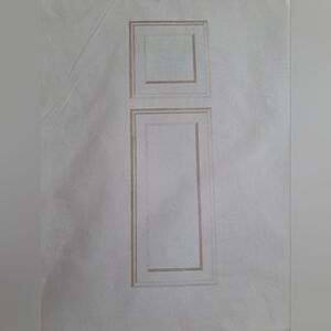 Elegant White and Tan Geometric Patterned Fabric